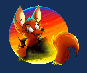 anthro biped black_nose circle clothed clothing holding_object holding_weapon male open_mouth smile solo sunset teeth tongue weapon plaguedogs123 night_in_the_woods gregg_lee canid canine fox mammal 2017 alpha_channel digital_media_(artwork) half-length_portrait hi_res portrait warm_colors