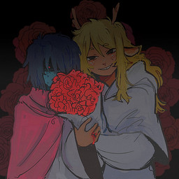 1:1 5_fingers anthro antlers blonde_hair blood blood_on_hand bodily_fluids buckteeth capelet clothing deer deltarune digit_ring euthymeon female finger_ring fingers flower freckles hair hand_wound horn human jewelry kris_(deltarune) long_hair male male/female mammal married_couple messy_hair mind_control new_world_deer noelle_holiday plant red_eyes red_rose reindeer ring robe robe_only rose_(flower) shadowed_eyes short_hair smile snowgrave spiked_ring sweat teeth thorn_ring undertale_(series) wedding_ring