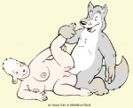 anthro anthro_on_anthro breasts duo elderly elderly_female female female_penetrated fur genitals grey_body grey_fur love male male/female male_penetrating male_penetrating_female mature_anthro mature_female mother-in-law nipples nude overweight penetration penile penile_penetration penis penis_in_pussy sex simple_background slightly_chubby tail text toony vaginal vaginal_penetration white_background richard_katellis canid canine canis domestic_dog mammal poodle wolf english_text father_(lore) mother_(lore) parent_(lore)