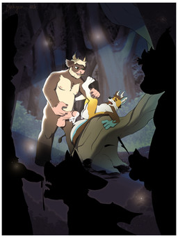 after_sex anal anal_penetration andy_foxer animal_genitalia animal_penis anthro anthro_on_anthro anthro_penetrated anthro_penetrating anthro_penetrating_anthro antlers balls belly blue_nose bodily_fluids border brown_body brown_fur butt canine_genitalia canine_penis cum cum_drip cum_in_ass cum_in_mouth cum_inside detailed_background dominant dominant_anthro dominant_male dripping duo ears_back ejaculation eyes_closed facial_piercing feet forest fur genital_fluids genitals gold_(metal) gold_jewelry group hair headlight hooves horn humanoid_genitalia humanoid_penis in_tree jewelry kneeling knot knotted_penis larger_dom larger_male leaking leaking_cum light looking_at_another lying male male/male male_penetrated male_penetrating markings moan muscular muscular_anthro night nipples nose_piercing nose_ring nude on_back open_mouth orange_body orange_fur outside penetration penile penile_penetration penis penis_size_difference piercing pink_nipples pink_nose pivoted_ears plant public public_nudity public_sex ring_piercing road sex short_male silhouette size_difference slightly_chubby smaller_anthro smaller_male smaller_penetrated spots spotted_body spotted_fur standing standing_sex submissive submissive_male tail tall tan_body tan_fur teeth tree trio vehicle vein veiny_penis white_body white_border martigeon_art mythology bovid bovine canid canine cattle deer dragon fox hybrid mammal mythological_creature mythological_scalie scalie absurd_res comic hi_res