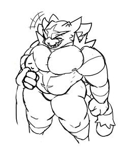 anthro barazoku belly big_muscles big_pecs duo eyes_closed fangs fur happy high-angle_view hug human_on_anthro interspecies larger_anthro larger_male male male/male musclegut muscular muscular_anthro muscular_male nipples pec_squish pecs pokephilia sharp_teeth simple_background size_difference slightly_chubby slightly_chubby_anthro slightly_chubby_male smaller_human smaller_male smile tail teeth thick_thighs white_background dorkass nintendo pokemon felid feline generation_7_pokemon human incineroar mammal pokemon_(species) 2021 black_and_white digital_drawing_(artwork) digital_media_(artwork) hi_res monochrome sketch