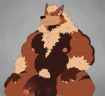 anthro anthrofied balls barazoku belly biceps big_balls big_belly big_muscles big_pecs big_penis claws erection foreskin fur genitals grey_background humanoid_genitalia humanoid_penis looking_at_viewer male mane musclegut muscular muscular_anthro muscular_male narrowed_eyes nipples nude pecs penis pubes simple_background sitting solo teeth thick_penis thick_thighs tuft vein fleshformomo nintendo pokemon arcanine canid canine generation_1_pokemon mammal pokemon_(species) 2023 hi_res