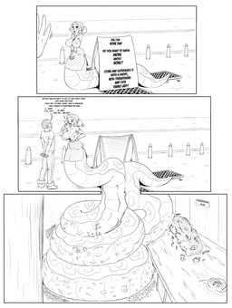 abdominal_bulge after_vore apode breasts clothing death digestion disposal dress feces female legless male multiple_prey scat_disposal serpentine split_form text vore frakass draconcopode human lamia mammal reptile scalie snake 2022 absurd_res comic english_text hi_res monochrome