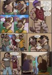 african_wild_dog age_difference anthro awkward balls bandanna beard bottomless brother_(lore) brothers_(lore) canid canine casual_exposure chastity_cage chastity_device chip_(pickles-hyena) clothed clothing comic cousins_(lore) dialogue ear_piercing ear_ring english_text facial_hair father_(lore) father_and_child_(lore) father_and_son_(lore) fully_clothed garret_(pickles-hyena) genitals green_eyes group hair hi_res hybrid hyena hyena_father_(pickles-hyena) incorrectly_drawn_chastity_cage inside kerchief larger_male male male/male mammal neckerchief nephew_(lore) older_male parent_(lore) parent_and_child_(lore) parent_and_son_(lore) percy_(pickles-hyena) pickles-hyena piercing pink_eyes pose purple_eyes purple_hair ring_piercing russel_(pickles-hyena) shirt sibling_(lore) size_difference smaller_male son_(lore) speech_bubble standing step_pose striped_hyena t-shirt tank_top text topwear uncle_(lore) younger_male