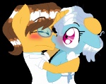 clothing duo eyewear female glasses grey_hair hair horn kiss_on_lips kissing male purple_eyes simple_background transparent_background artflicker friendship_is_magic hasbro my_little_pony mythology doctor_stable_(mlp) screw_loose_(mlp) earth_pony equid equine horse mammal mythological_creature mythological_equine pony unicorn 2013 alpha_channel low_res