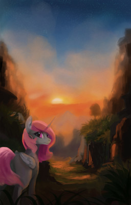 cloud feathered_wings feathers female feral fur grass hair horn looking_at_viewer mountain outside pink_hair plant purple_eyes road rock royalty sky solo sun tree white_body white_feathers white_fur wings young young_feral paperdrop friendship_is_magic hasbro my_little_pony mythology princess_celestia_(mlp) equid equine mammal mythological_creature mythological_equine winged_unicorn 2015 absurd_res hi_res