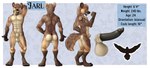 animal_genitalia anthro arm_markings aroused balls black_claws black_nose black_pawpads black_penis brown_body brown_eyes brown_fur claws digitigrade dyed_fur fully_sheathed fur fur_markings genitals grin looking_at_viewer male markings muscular pawpads penis sheath shoulder_markings smile smiling_at_viewer solo spots tan_body tan_fur text jonas-puppeh jarl_hyena hyena mammal spotted_hyena 2022 absurd_res hi_res model_sheet