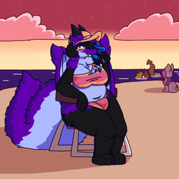 ambiguous_gender anthro beach belly big_tail big_wings bikini bodily_fluids bulge butt chair clothing cloud dripping ear_piercing eyewear food freckled_butt freckled_shoulders freckles fur furniture group gynomorph hair hair_over_eye hat headgear headwear intersex navel one_eye_obstructed paws piercing popsicle seaside slightly_chubby slightly_chubby_gynomorph slightly_chubby_intersex solo_focus sun_hat sunglasses sunset sweat swimwear tail thick_thighs tongue tongue_out trio two-piece_swimsuit wide_hips wings felineflustered mythology berru_(felineflustered) delilah_(felineflustered) seafoam_(felineflustered) amphibian aquatic aquatic_gastropod axolotl demon dragon furred_dragon furred_scalie gastropod mole_salamander mollusk mythological_creature mythological_scalie salamander scalie sea_slug slug 1:1 hi_res nonbinary_(lore) trans_(lore) trans_woman_(lore)