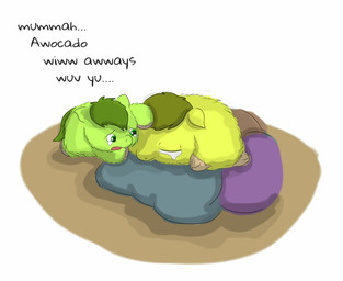 ambiguous_feral ambiguous_gender amputee baby_talk bodily_fluids comforting comforting_another cushion death dialogue disability duo dying eyes_closed feral fur green_body green_eyes green_fur green_hair green_tail hair looking_at_another lying on_front open_mouth quadruple_amputee sad tail tears text yellow_body yellow_fur young young_ambiguous young_feral carpdime fluffy_pony fluffy_pony_(species) mammal 2014 digital_media_(artwork) english_text shaded mother_(lore) mother_and_child_(lore) parent_(lore) parent_and_child_(lore)