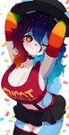 anthro armwear big_breasts blush bottomwear breasts cleavage clothed clothing clown female female_anthro fur hair hat headgear headwear huge_breasts kemono long_hair looking_at_viewer multicolored_armwear multicolored_body multicolored_clothing multicolored_fur multicolored_hair one_eye_closed pupils rainbow_armwear rainbow_clothing rainbow_hair scut_tail short_tail skirt solo tail unusual_pupils wink winking_at_viewer yoako cupcake_(yoako) lagomorph leporid mammal rabbit 2024 absurd_res digital_media_(artwork) hi_res