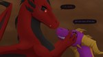 angry awkward dialogue duo female feral horn male mind_break text wings apollyondragon activision mythology spyro_the_dragon fan_character spyro dragon mythological_creature mythological_scalie scalie 2024 digital_drawing_(artwork) digital_media_(artwork) half-length_portrait hi_res portrait