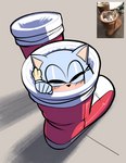 anthro blue_body blue_fur blush blush_lines boots clothing eyes_closed female footwear fur hammerspace inside_shoe photo shoes solo lettuce_(artist) sega sonic_the_hedgehog_(series) fan_character honeydew_(lettuce) eulipotyphlan hedgehog mammal 2023 hi_res redraw