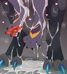 3_toes 4_toes ambiguous_gender anthro biped bodily_fluids claws cum cum_between_toes cum_drip cum_on_feet cum_on_ground cum_on_leg cum_on_self cum_on_soles cum_pool cum_string dangling_legs digitigrade dripping duo ejaculation empty_speech_bubble excessive_cum excessive_genital_fluids faceless_ambiguous faceless_anthro faceless_character faceless_male feet foot_focus foot_size_difference from_behind_position fur genital_fluids grunting heart_symbol leg_cropped_sex male moan motion_lines obscured_penetration offscreen_character offscreen_penetration offscreen_sex orgasm pawpads paws puddle sex simple_background size_difference speech_bubble spread_toes stand_and_carry_position standing standing_sex text thick_claws toe_claws toeless_(marking) toes chatski arlo_(relux) asher_sterling teacup_gryphon wickerbeast absurd_res digital_media_(artwork) english_text hi_res male_(lore) maleherm_(lore)
