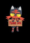 :3 ambiguous_gender black_body black_fur cast_shadow cheek_tuft circular_shadow facial_tuft feral fur happy red_body red_fur simple_background solo thank_you thank_you_message transparent_background tuft white_inner_ear wooden_board yellow_eyes deercrowshadow nintendo pokemon generation_7_pokemon litten pokemon_(species) absurd_res alpha_channel hi_res