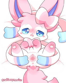 3_toes anus bedding bedding_background bedroom_eyes big_eyes bird's-eye_view black_nose blue_eyes blue_pupils blush butt cervix cheek_tuft chibi clitoris ear_ribbon eyes_closed facial_tuft feet female feral fluffy fluffy_ears fluffy_tail front_view fur fur_tuft gaping gaping_vagina genitals gloves_(marking) head_tuft heart_eyes heart_symbol high-angle_view hindpaw humanoid_genitalia humanoid_vulva kemono leg_markings looking_at_viewer looking_pleasured lying markings multicolored_body multicolored_fur multicolored_vulva narrowed_eyes neck_bow no_sclera on_back open_mouth open_smile pawpads paws pink_anus pink_body pink_bow pink_ears pink_fur pink_markings pink_tail pink_tongue pink_vulva plump_labia presenting presenting_cervix presenting_vulva pupils purple_inner_ear quadruped ribbons seductive simple_background slit_pupils smile socks_(marking) solo spread_vulva spreading tail text toes tongue tongue_out tuft two_tone_body two_tone_fur two_tone_vulva urethra vaginal_contractions vulva white_background white_body white_fur white_pawpads nakimayo nintendo pokemon eeveelution generation_6_pokemon pokemon_(species) sylveon 2020 2d_animation 4:5 animated artist_name colored digital_media_(artwork) full-length_portrait loop motion_tweening no_sound portrait short_playtime video