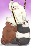 anal anthro balls belly big_belly black_body blush bodily_fluids brown_body erection genital_fluids genitals group kemono male male/male masturbation musk navel oral overweight overweight_male penis precum rimming sex sitting white_body 96panda cartoon_network we_bare_bears grizzly_(we_bare_bears) ice_bear_(we_bare_bears) panda_(we_bare_bears) bear brown_bear giant_panda grizzly_bear mammal polar_bear ursine 2024 hi_res