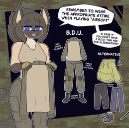 5_fingers abstract_background anthro bottomwear camo clothed clothing dress_uniform ear_flick female fingers footwear holding_object open_mouth pants purple_eyes shoes solo tail tail_motion tailwag talking_to_viewer text the_man sia_(the_man) domestic_cat felid feline felis mammal siamese_cat 2026 2d_animation animated english_text frame_by_frame hi_res promotional_material