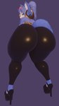 anthro big_butt bottomwear butt clothed clothing ear_piercing ear_ring eyewear eyewear_on_head female footwear glasses glasses_on_head glistening glistening_bottomwear glistening_clothing high_heels huge_butt looking_back piercing platform_footwear platform_heels ring_piercing shoes solo tail tight_bottomwear tight_clothing madladdeluxe nintendo star_fox krystal_(dogzeela) krystal_(star_fox) canid canine fox mammal 3d_(artwork) 9:16 digital_media_(artwork) hi_res