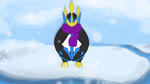16:9 animated avian club_penguin dancing empoleon generation_4_pokemon hi_res long_playtime meme miss_eus nintendo pokemon pokemon_(species) scarf snow solo sound webm widescreen