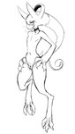 anthro blush female flat_chested genitals grin hands_on_hips nude pussy smile solo guoh nintendo pokemon generation_6_pokemon legendary_pokemon mega_evolution mega_mewtwo mega_mewtwo_y pokemon_(species) 2022 black_and_white digital_drawing_(artwork) digital_media_(artwork) full-length_portrait hi_res monochrome portrait sketch