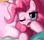blue_eyes digital_media_(artwork) earth_pony equid equine eyelashes female feral friendship_is_magic fur hair hasbro horse john_joseco mammal my_little_pony open_mouth pink_body pink_fur pink_hair pinkie_pie_(mlp) pony shaded solo tired yawn