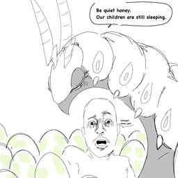 bedroom_eyes dialogue_box duo egg female female_feral feral male male_human narrowed_eyes pokemon_egg seductive shitpost shocked simple_background text angdl_two02 dreamybull nintendo pokemon generation_5_pokemon human mammal pokemon_(species) scolipede 1:1 digital_media_(artwork) english_text hi_res meme sketch source_request