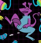 anthro anthrofied balls bodily_fluids cum cum_drip cum_in_ass cum_inside cum_on_ground dripping foreskin genital_fluids genitals group humanoid_genitalia humanoid_penis male male/male penis smile silly_imp deltarune undertale_(series) darkner virovirokun werewire 2022 digital_media_(artwork)