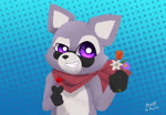 anthro aster_(flower) bandanna black_body black_fur black_hands black_nails black_nose blinking casual_nudity cheek_tuft colored_nails dotted_background evil_grin facial_tuft finger_heart flower fur grey_body grey_ears grey_fur heart_symbol kerchief kerchief_only kiss_mark kissing lily_(flower) looking_at_viewer male markings multicolored_body multicolored_fur music nails neckerchief pattern_background plant purple_body purple_eyes purple_fur red_kerchief red_neckerchief simple_background smile smiling_at_viewer snaggle_tooth snapping_fingers solo teeth three-quarter_view tuft tulip_(flower) crispyfox indigo_park rambley_raccoon mammal procyonid raccoon 2024 2d_animation 3:4 animated colored digital_media_(artwork) portrait procreate_(artwork) sound three-quarter_portrait webm