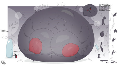 >:3 air_inflation areola big_breasts bold_text boom border breasts bursting creaking dialogue groan helium_tank hose hose_in_mouth hose_inflation huge_breasts hyper hyper_breasts hyper_inflation immobile inflation italic_text nipples non-mammal_nipples onomatopoeia popping sound_effects text white_border guzzlord420 nintendo pokemon generation_5_pokemon pokemon_(species) zoroark 2026 absurd_res artist_name english_text hi_res sequence