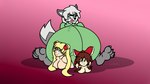 anthro belly big_belly breasts cleavage clothed clothing female female_prey fur grey_body grey_fur group huge_belly human_on_anthro humiliation hyper hyper_belly interspecies male male/female male_pred pinned pinned_by_belly topless under_belly vore suibelly sailor_moon_(series) touhou ian_the_wolf reimu_hakurei sailor_moon_(character) usagi_tsukino canid canine canis human mammal wolf 16:9 crossover hi_res widescreen