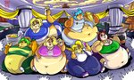 anthro award beverage breasts cleavage clothed clothing female food group obese overweight pizza trophy royaljellysandwich activision crash_bandicoot_(series) crash_team_racing_(series) crash_team_racing_nitro-fueled ami_bandicoot coco_bandicoot isabella_bandicoot liz_bandicoot megumi_bandicoot tawna_bandicoot bandicoot mammal marsupial 2019 hi_res