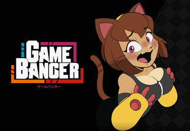 4_fingers anthro athletic athletic_female big_breasts blush breasts cleavage clothed clothing cute_fangs eyelashes fangs female fingers hair imminent_sex magenta_eyes short_hair teeth goz-o beat_banger bunfan_games gameoverse glitch_productions kit_bodega domestic_cat felid feline felis mammal 2026 absurd_res crossover hi_res