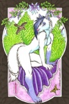 anthro breasts circle critter female flying fur nipples nude solo tail white_body white_fur luthien_nightwolf avian bird canid canine canis mammal wolf 2009 traditional_media_(artwork)