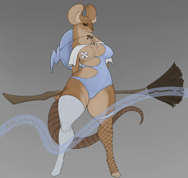 anthro big_breasts breasts clothed clothing costume female fishnet_clothing fur halloween_costume holidays legwear leotard nipple_outline nipple_tape pasties simple_background smile solo tail tape thick_thighs wide_hips khemmmis halloween mammal mouse murid murine rodent absurd_res hi_res