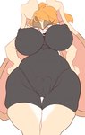 anthro big_breasts breasts camel_toe clothed clothing female low-angle_view mature_female nipple_outline solo thigh_gap wide_hips noblood sega sonic_the_hedgehog_(series) vanilla_the_rabbit lagomorph leporid mammal rabbit hi_res