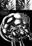 anthro clothing comic demon dragmon dragon jackie_chan_adventures male monochrome muscle_inflation muscular mythological_creature mythological_scalie mythology nipples pecs scalie shendu suit tail transformation