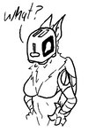 anthro appliance breasts female for_a_head hands_on_hips kitchen_appliance machine solo toaster degeneroid skye_(pelzigeule) avian hybrid protogen digital_drawing_(artwork) digital_media_(artwork) low_res meme monochrome