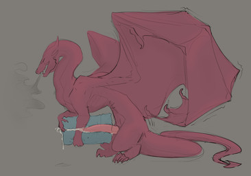 bodily_fluids breeding_mount claws cum cum_drip cum_in_sex_toy dripping feral finger_claws genital_fluids genitals leaking_cum long_neck male masturbation membrane_(anatomy) membranous_wings penetrable_sex_toy penile penile_masturbation penis sex_toy smoke smoke_from_mouth solo spade_tail tail tapering_penis toe_claws wing_claws wings kierkieran european_mythology mythology dragon mythological_creature mythological_scalie scalie western_dragon hi_res