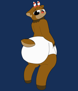 bouncing_tail clean_diaper clothed clothing diaper diaper_only displeased looking_back simple_background tail tail_motion topless transparent_background twerking wearing_diaper srcfur blushcrunch_studio dandy's_world rudie_(dandy's_world) deer mammal new_world_deer reindeer alpha_channel animated hi_res