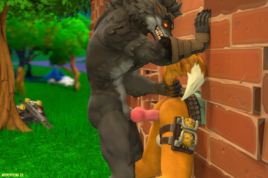 anal anal_penetration animal_genitalia animal_penis anthro anthro_on_anthro anthro_penetrated anthro_penetrating anthro_penetrating_anthro balls bent_over big_balls big_penis bottomless butt canine_genitalia canine_penis clothed clothing duo erection from_behind_position genitals glowing glowing_eyes gun interspecies knot male male/male male_on_anthro male_penetrated male_penetrating male_penetrating_male nude outside penetration penis public public_nudity public_sex ranged_weapon saggy_balls sex stuck tail tail_grab through_wall weapon averyhyena epic_games fortnite mythology dire_(fortnite) fennix_(fortnite) canid canine canis fox mammal mythological_canine mythological_creature red_fox true_fox werecanid werecanine werecreature werewolf wolf 2022 3:2 3d_(artwork) digital_media_(artwork) hi_res source_filmmaker_(artwork)