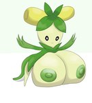 big_breasts breasts female hyper nipples non-mammal_nipples plant solo thatfreakgivz nintendo pokemon dolliv elemental_creature flora_fauna generation_9_pokemon humanoid pokemon_(species) low_res