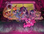 anthro anthrofied blue_body blue_eyes breasts female flat_chested group hair happy horn nipples pink_body pink_hair smile wings 1trick friendship_is_magic hasbro my_little_pony mythology applejack_(mlp) fluttershy_(mlp) mane_six_(mlp) pinkie_pie_(mlp) rainbow_dash_(mlp) rarity_(mlp) twilight_sparkle_(mlp) equid equine horse mammal mythological_creature mythological_equine pegasus pony unicorn