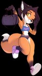 abs anthro bra clothing female gesture hand_gesture muscular muscular_female one_eye_closed simple_background solo sports_bra thick_thighs transparent_background underwear v_sign wink mouscedess rosaline_(bronx23) canid canine fox mammal red_fox true_fox alpha_channel