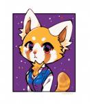 border breasts cleavage clothed clothing daww female frown fur looking_at_viewer solo white_border miri aggretsuko sanrio retsuko ailurid mammal red_panda 2018 hi_res icon