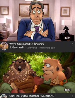 accessory apple bodily_fluids cabbage carrot clothing crying female feral food forest forest_background fruit group humor looking_at_viewer male mukbang nature nature_background necktie open_mouth plant suit tears teeth text tree trio vegetable wood ezzeni disney hoppers_(disney) pixar youtube jerry_generazzo king_george_(hoppers) mabel_tanaka nikocado_avocado beaver human mammal rodent 2026 absurd_res english_text hi_res meme