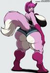 2014 anthro big_breasts big_butt breasts butt canine claws clothing deonwolf female fox fur hair hindpaw huge_breasts huge_butt lips looking_at_viewer looking_back mammal paws pink_fur pink_hair pink_lips pink_nose plain_background shirt short_hair shorts smile solo standing thick_thighs thighs tight_clothing voluptuous white_background white_fur yellow_eyes
Rating: Safe
Score: 8
User: Fur_in_the_dark
Date: January 21, 2014