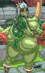 4_fingers anthro anus areola armor big_anus big_areola big_breasts big_butt black_eyes boots breasts bubble_butt butt claws clothing curvy_figure detailed_background eyelashes female finger_claws fingers footwear genitals green_body green_scales headgear helmet huge_areola huge_breasts huge_butt huge_hips huge_thighs long_tail looking_at_viewer looking_back looking_back_at_viewer nipples nude nude_anthro nude_female outside plump_labia pussy scales sharp_teeth shoes smile solo spiked_tail spikes spikes_(anatomy) tail teeth thick_thighs voluptuous wide_hipped_anthro wide_hipped_female wide_hips yellow_sclera parasitedeath bethesda_game_studios microsoft skyrim the_elder_scrolls from-deepest-fathoms argonian scalie 2024 graphite_(artwork) hi_res marker_(artwork) pencil_(artwork) traditional_media_(artwork)