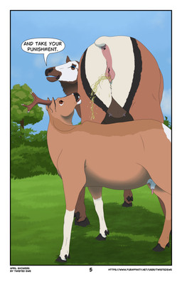 anatomically_correct anatomically_correct_genitalia anatomically_correct_penis anatomically_correct_vulva animal_genitalia animal_penis antlers anus big_penis bodily_fluids cervine_genitalia cervine_penis cloven_hooves detailed_background female feral genital_fluids genitals grass hooves horn larger_female male male/female peeing peeing_on_another penis plant sheath shrub size_difference smaller_male speech_bubble surprised teats text tree udders urine vulva watersports twistedewe cascadia_(twistedewe) kairo_(twistedewe) cervine deer elk mammal new_world_deer roe_deer comic english_text hi_res url