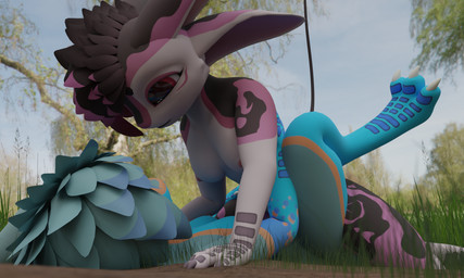 4_ears anthro aroused_face breasts claws duo feathers feet female female/female genitals hair kita'vali lying medium_breasts multi_ear nipples nude on_back on_top on_top_of_another open_mouth small_breasts spread_legs spreading tail kwoyak avali 3d_(artwork) 5:3 blender_(artwork) blender_cycles_(artwork) digital_media_(artwork) hi_res widescreen