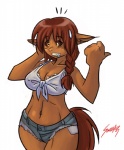 big_breasts breasts clothed clothing female nipple_outline skimpy solo tail wide_hips solidasp animal_humanoid canid canid_humanoid canine canine_humanoid humanoid mammal mammal_humanoid wolf_humanoid